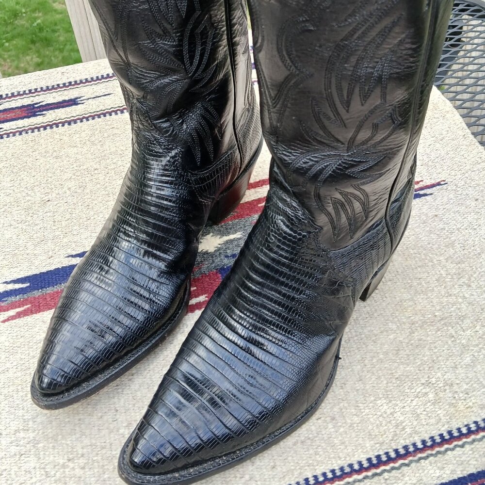 Justin Boots Black Heeled Boots